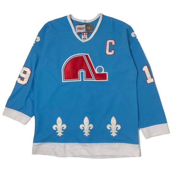CCM Quebec Nordiques Sakic #19 NHL Hockey Jersey 50 - Picture 1 of 9